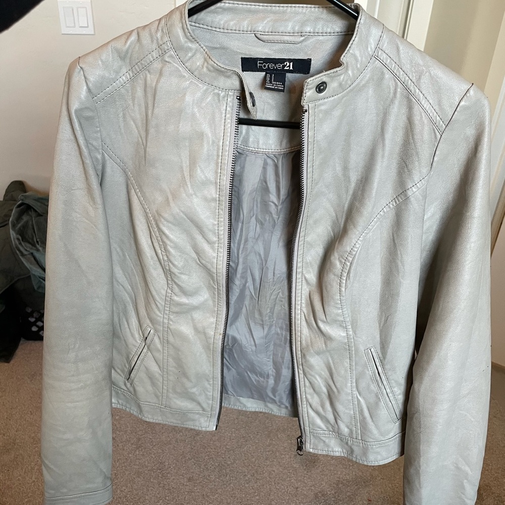 SOLD!! Faux leather jacket